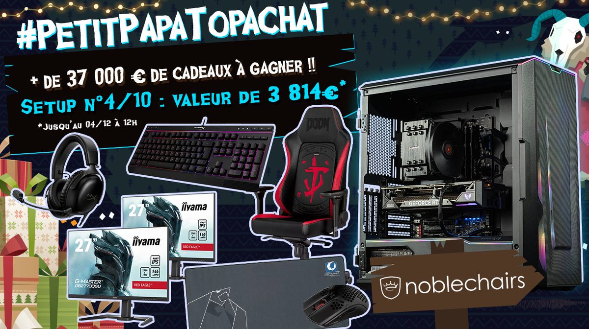 Concours 🎁 #PetitPapaTopAchat 🎄
Let's go pour le #Setup4 de 3814€ ! 🔥

Pour participe :
☑️ #RT ce tweet
☑️ Follow @TopAchat 

Participe aussi sur Insta / TikTok / Discord / Facebook
topachat.com/p/content/conc…

🍀 TAS le 04/12 à 12h 🍀