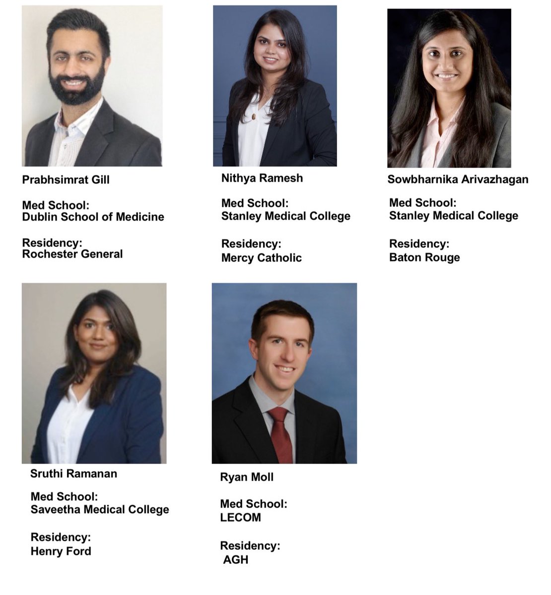 AHN Hematology/Oncology Fellowship (@ahnhemeonc) on Twitter photo We are pleased to welcome these 5 amazing physicians to the <a href="/AHNhemeonc/">AHN Hematology/Oncology Fellowship</a> family. We can’t wait to start working with all of you!Congratulations to all the applicants and their programs for the match today!
<a href="/NithyaRamesh_20/">Nithya Ramesh</a> <a href="/SowbharnikaAri1/">Sowbharnika Arivazhagan</a> <a href="/AHNtoday/">AHN</a> We are pleased to welcome these 5 amazing physicians to the <a href="/AHNhemeonc/">AHN Hematology/Oncology Fellowship</a> family. We can’t wait to start working with all of you!Congratulations to all the applicants and their programs for the match today!
<a href="/NithyaRamesh_20/">Nithya Ramesh</a> <a href="/SowbharnikaAri1/">Sowbharnika Arivazhagan</a> <a href="/AHNtoday/">AHN</a>