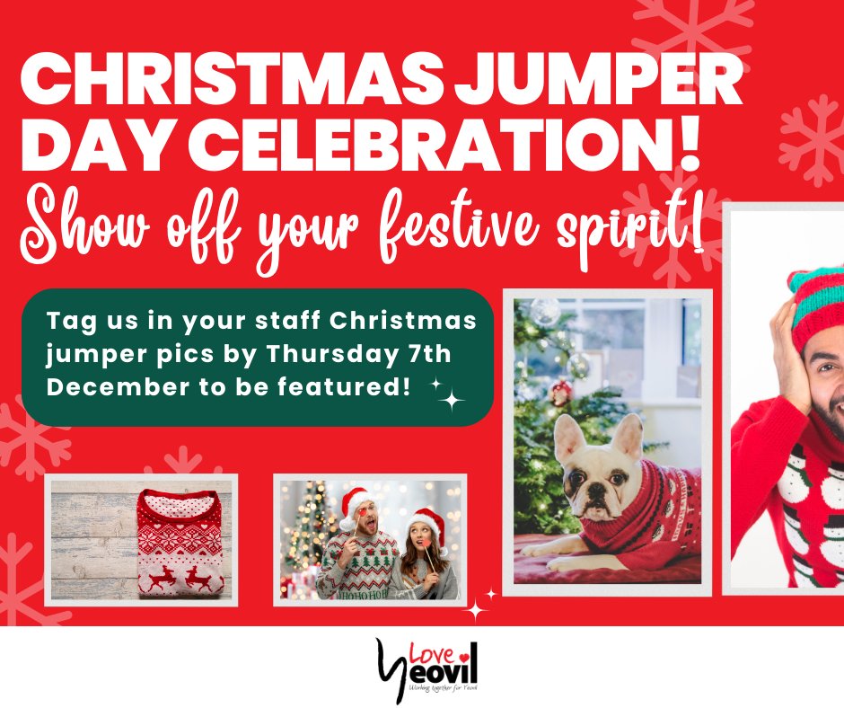 LoveYeovil's tweet image. 🎄🧥 Calling All Yeovil Businesses! 🧥🎄

Join us for Christmas Jumper Day on Thursday 7th December! 🌟 Send us photos of your staff in festive jumpers, and we'll spread the cheer with a promo on our social media. Let's light up Yeovil together! 📸✨

#ChristmasJumperDay #Yeo ...