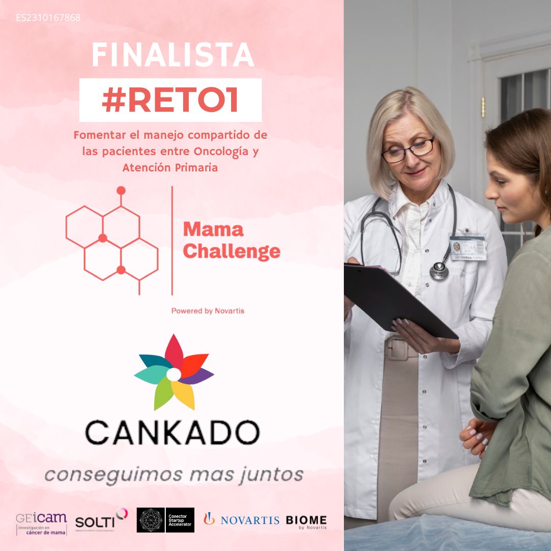 🎗️@CankadoOncology es finalista del #Reto1 del #MamaChallenge con la solución📢Disminución progresiva de los efectos secundarios severos, y mejora de la calidad de vida con un aumento paralelo de la carga posológica en pacientes oncológicos. ➕info👉conector.com/programas/prog…