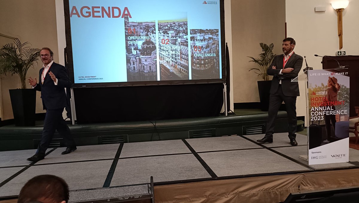 🏨 La inversión hotelera en España superará los 3.000 millones de euros al cierre del ejercicio 2023.

🔍Es uno de los titulares que nos está dejando la Conferencia Anual de Inversión Hotelera que organizamos con el apoyo de <a href="/IHGhotels/">IHG Hotels & Resorts</a> y Vignette Collection.