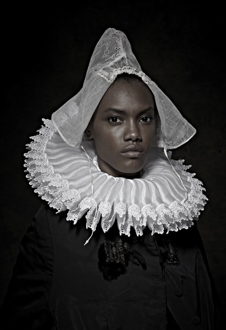 womensart1's tweet photo. Photographic series by artist Maxine Helfman recreating typical Flemish portraits using contemporary people of colour as subjects #womensart https://t.co/3FbBVBt3Oq