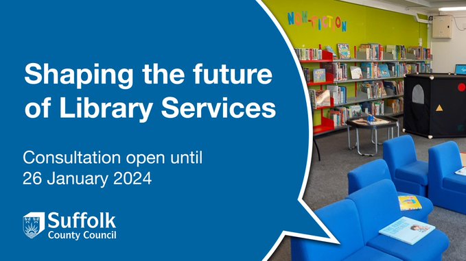 A chance to have your say on the future of our valuable library services in #Suffolk: tinyurl.com/bdfv4ru3