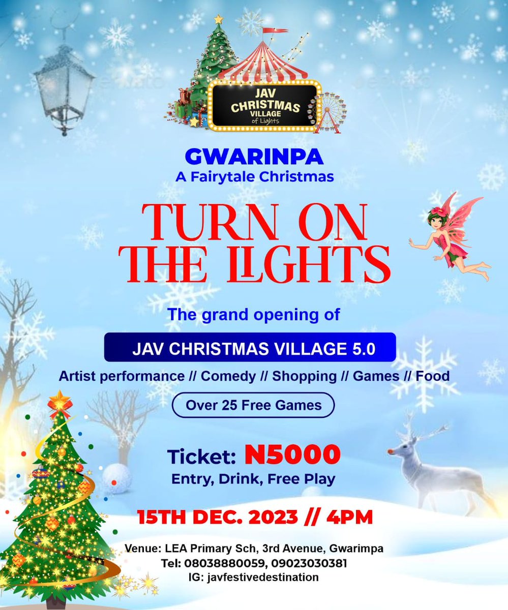 javdestinations's tweet photo. If you will be spending Christmas
in Abuja, quote this tweet with your handle. 

We shall be giving out several free tickets to members of the #AbujaTwitterCommunity
courtesy
@itsfrancisduru
@abujastreets
@dadashnami

#javchristmas https://t.co/0sTo5zCuUg