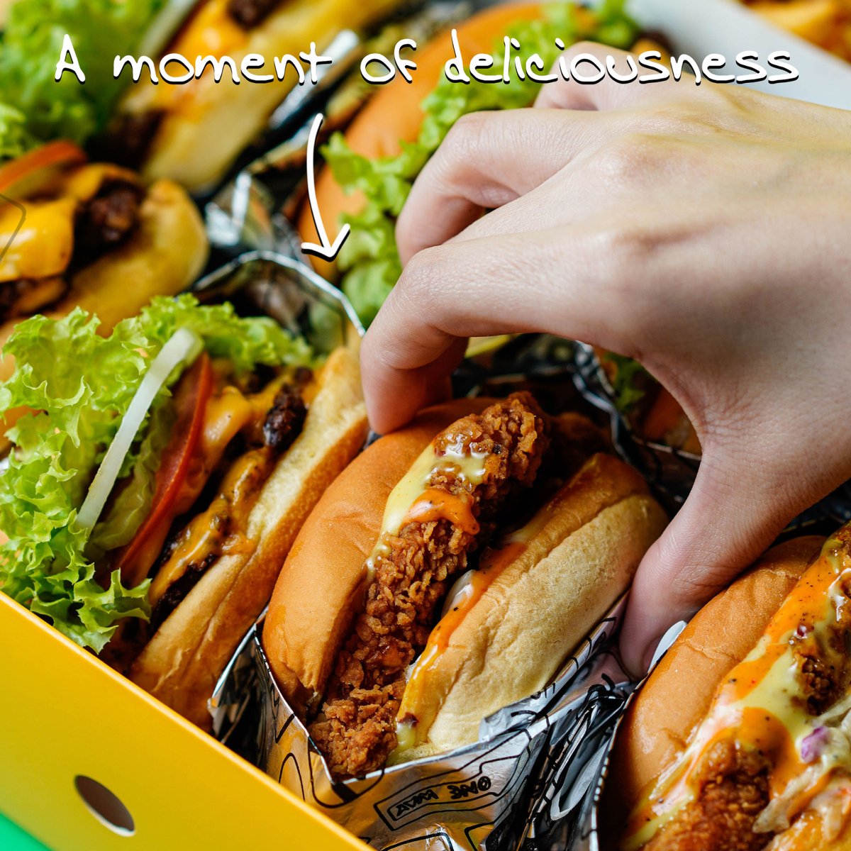Video -4: 

لما انت وصاحبك ما تتفقوا على اي شي، الا برجرات وان واي برجر!

Chicken or beef… a burger is always the ultimate choice at One Way!