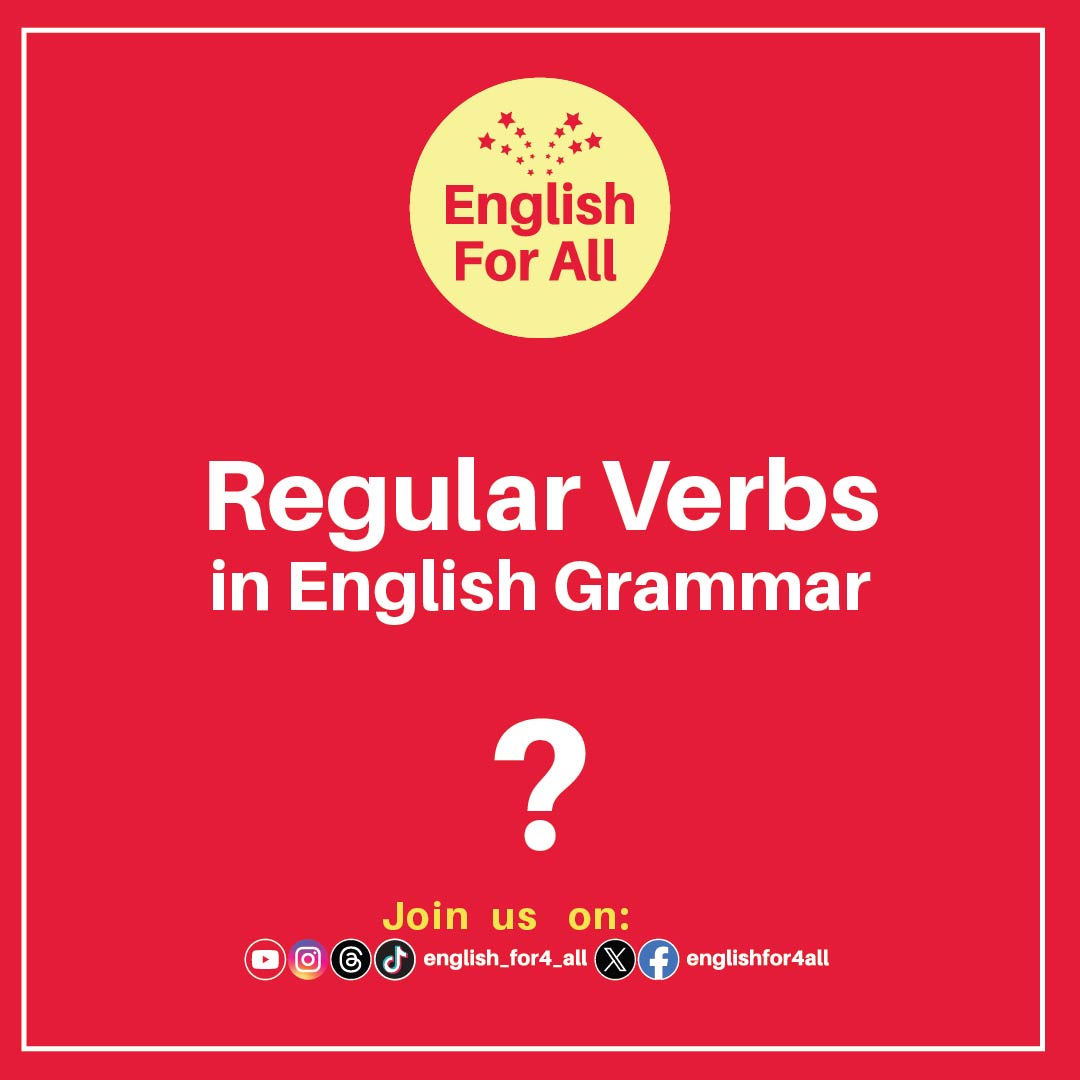 mathenglish4all's tweet photo. #Today I will explain about Regular Verbs.
👇👇👇
#englishfor4all #englishlearning #sentences #regularverbs #grammar #writing #engchat #verbs https://t.co/qAhCCAIxJf