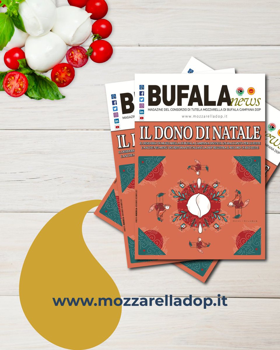 mozzarella_dop's tweet image. Il nuovo numero di #Bufala News è un vero e proprio dono di Natale: il desiderio di #Mozzarella di Bufala Campana diventa un racconto tutto da leggere durante le feste. Sfoglia la rivista qui: 🔍 multimagazine.it/bufalanews/nov…