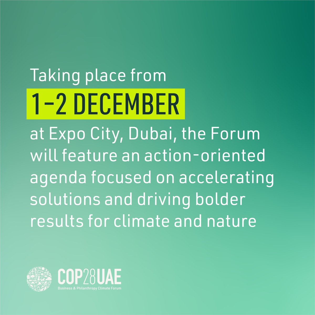 Business & Philanthropy Climate Forum tweet media