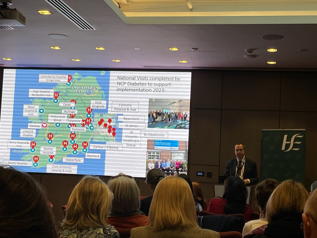 @Physicianeer representing the @HSE_CDI National Clinical Programme for Diabetes at #ModernisedCarePathways event Super overview of engagements with clinicians in diabetes services all over 🇮🇪 in 2023 🚗 @DervlaKennedy @jolowe47 @suzkelcork