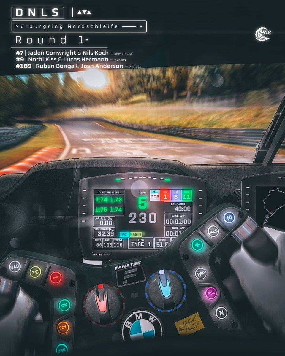 Today we kick off our digital <a href="/vln_de/">Nürburgring Langstrecken-Serie</a> campaign with a 3.5 hour race. Round 1⃣ will go green at 13:00 CET. Three 🦓🏎️ will be taking on Green Hell.

GT3:
#7 BS+COMPETITION
#9 BS+COMPETITION

GT4:
#189 MAHLE RACING TEAM

#BSCOMPETITION | #DNLS | #MAHLERACINGTEAM