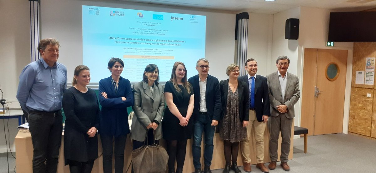 Bravo et Félicitations Candice Lefebvre pour ta soutenance de thèse sur Glutamine et Obésité ! Merci à l'ANR projet Obeglu @AgenceRecherche @univrouen @Inserm