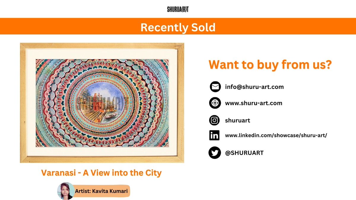 SHURUART's tweet photo. Recently Sold: Varanasi - A View into the City

To explore more paintings, visit our website:
https://t.co/XGMyuhrzph. https://t.co/7RaDJTJ3tG