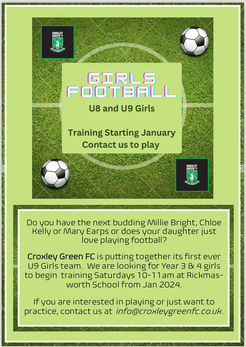 croxley_fc's tweet photo. @CroxleyLocal @mycroxleynews @inrickmansworth @Croxley_Green 
#CroxleyGreen #girlsfootball https://t.co/ABmcHTfxKN