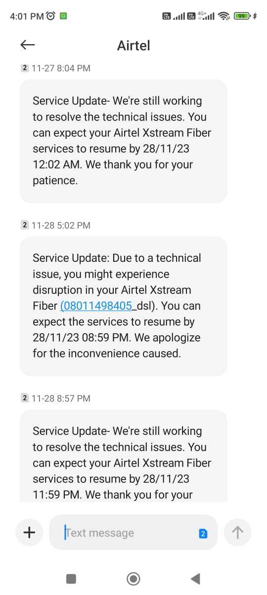 annie_sofia_'s tweet photo. Too much Issue with Airtel Xstream Fiber in Bangalore. Now every day since last 4 days continuous technical issue , Is Airtel not able to provide right services with more Hybrid work environment working professionals suffering alot.@airtelindia @Airtel_Presence https://t.co/LwAImCx4Qk