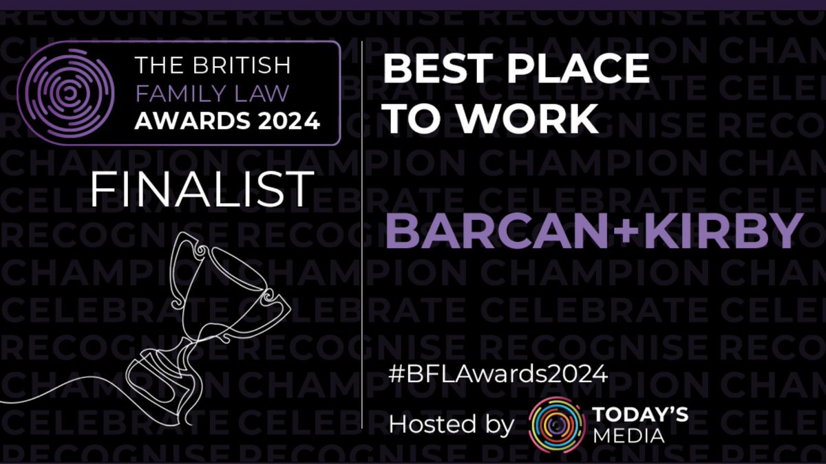 We are overjoyed to announce that we have been shortlisted for ‘Best Place to Work’ at The British Family Law Awards. We’re looking forward to the celebration dinner on the 25th January where the results will be announced. 🎉 #BFLAwards2024