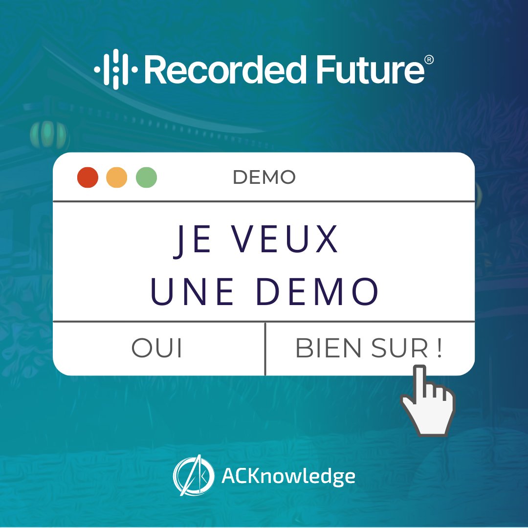 Comment détecter et traiter les campagnes de phishing, les fuites de données, l'usurpation d'identités de vos dirigeants ? 
La réponse en démo avec un de nos experts sur <a href="/RecordedFuture/">Recorded Future</a>  : bit.ly/3LexbxS 

#RecordedFuture #ThreatIntelligence #CyberThreatIntel #CTI