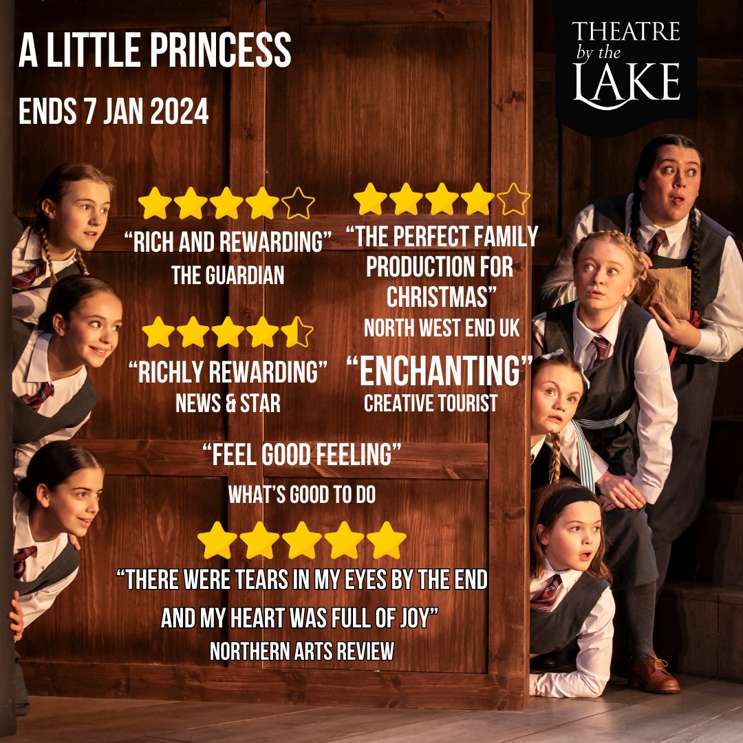 BOOM.... look at all our stars! So proud ☺️

Ends 7 Jan 2024
Tix from £12
🎟 bit.ly/TBTLPrincess
📸The Other Richard
#TBTL2023 #LetsCreate #CumbriaArts #ALittleprincess #FamilyFriendly