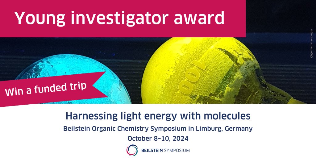 Beilstein-Institut @beilstein-institut.bsky.social (@beilsteininst) on Twitter photo Win a funded trip to the Beilstein Organic Chemistry Symposium “Harnessing light energy with molecules”.
The scientific organizers <a href="/GraceGDHan/">Grace Han</a> & Hermann A. Wegner <a href="/wegnerlabs/">Wegner Labs</a> look forward to receiving your application.
➡️ beilstein-institut.de/en/symposia/ha…
#BeilsteinHarnessingLight2024 Win a funded trip to the Beilstein Organic Chemistry Symposium “Harnessing light energy with molecules”.
The scientific organizers <a href="/GraceGDHan/">Grace Han</a> & Hermann A. Wegner <a href="/wegnerlabs/">Wegner Labs</a> look forward to receiving your application.
➡️ beilstein-institut.de/en/symposia/ha…
#BeilsteinHarnessingLight2024