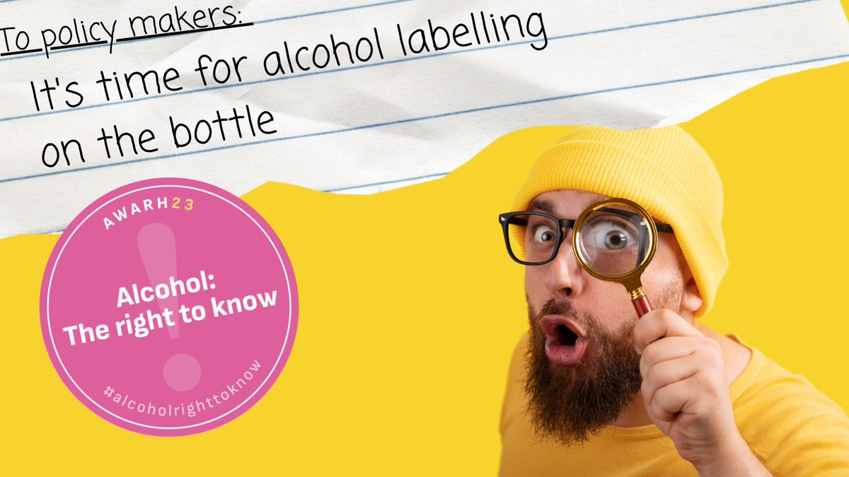 🏷️ Vital health info should be on alcohol labels.
🚫… not buried in time-consuming QR codes!
✊🏽 Respect consumer’s right to know.
👉 awarh.eu 

#AlcoholRightToKnow