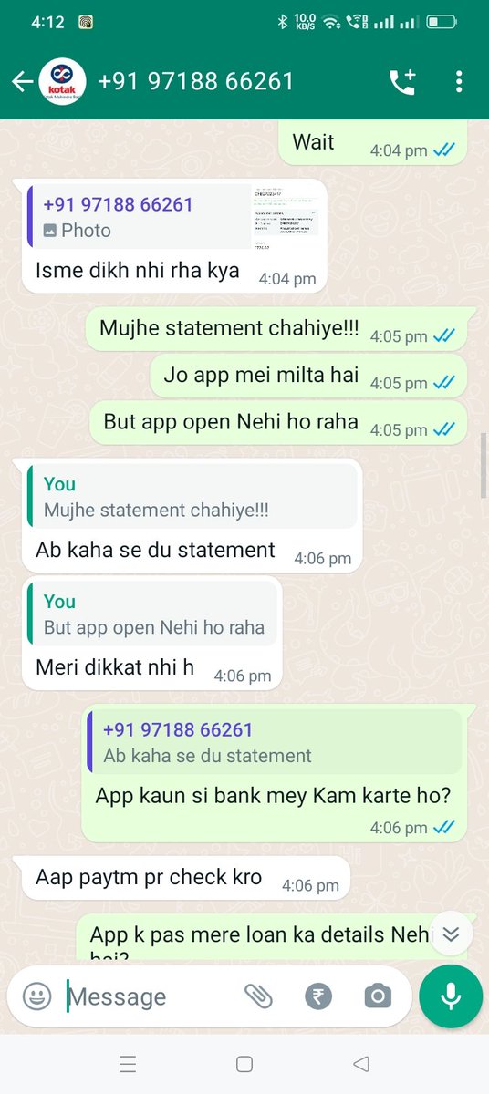 dc881816's tweet photo. @RBI @KotakBankLtd  I paid emi..but still their agents harase me.and force me to pay..and use slang language please take action please https://t.co/MKgY89insI