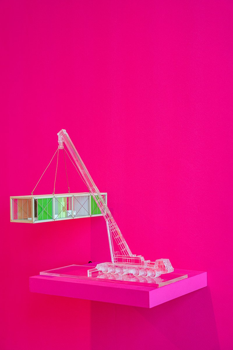 richard rogers' 50-year #architecture legacy visualized at his drawing #gallery, turned vivid pink, in @ChateauLaCoste_ 🩷

click below for more!