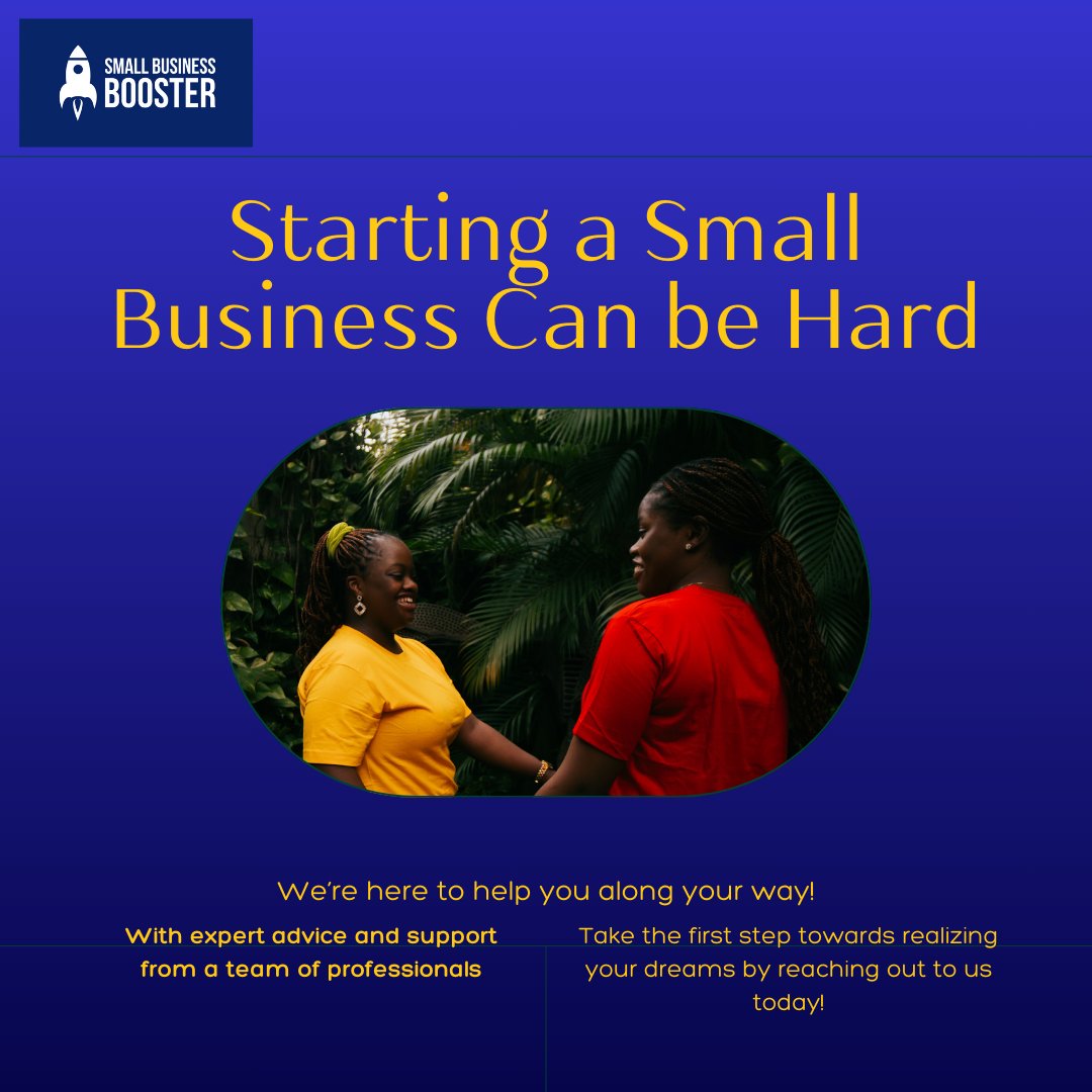 🚀 Starting a Small Biz? Challenges Ahead! 😅 

Small Business Booster's got your back. 

Expert solutions, cost-effective help, tailored strategies, tech assistance, and time management. 

Let's conquer the small biz world together! 🌟 #SmallBusinessBooster #StartupSupport