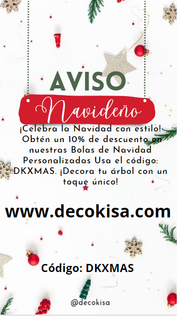 DecoKisa's tweet photo. Descuento navideño en https://t.co/XWr78m7BWm del 10% con el codigo DKXMAS https://t.co/lDFNfrqw1H