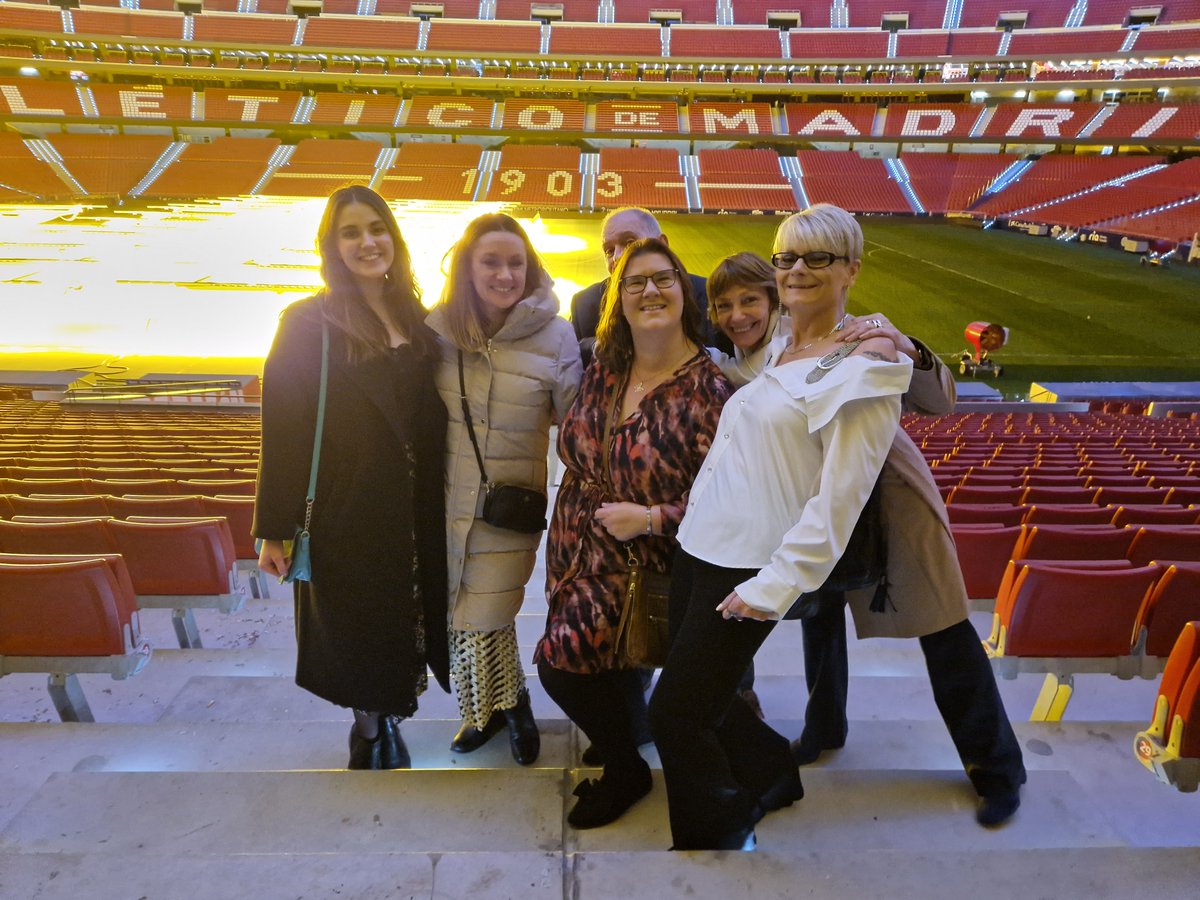 RotorHub_Int's tweet photo. The final day of @EuropeanRotors has started! What a show it's been. Here's a flashback to Monday evening where the team were treated to a Athletico Madrid stadium tour. A huge thank you to @eha_heli for hosting a great evening. 🚁
#europeanrotors23 #europeanrotorsmadrid https://t.co/SnITYLxCb2