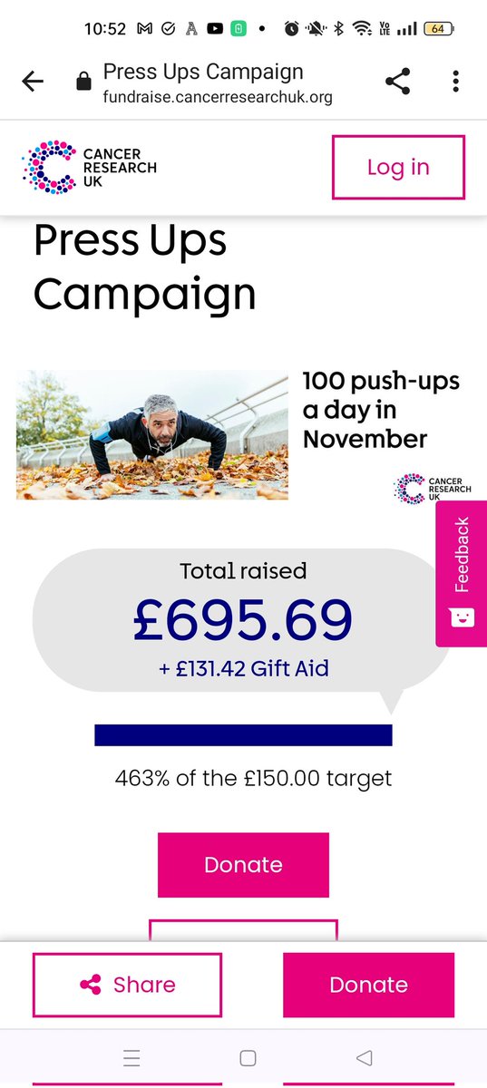 Make that nearly £700! Thank you so much to everyone that contributed, your generosity is incredible. <a href="/cr_uk/">Cancer Research UK</a>