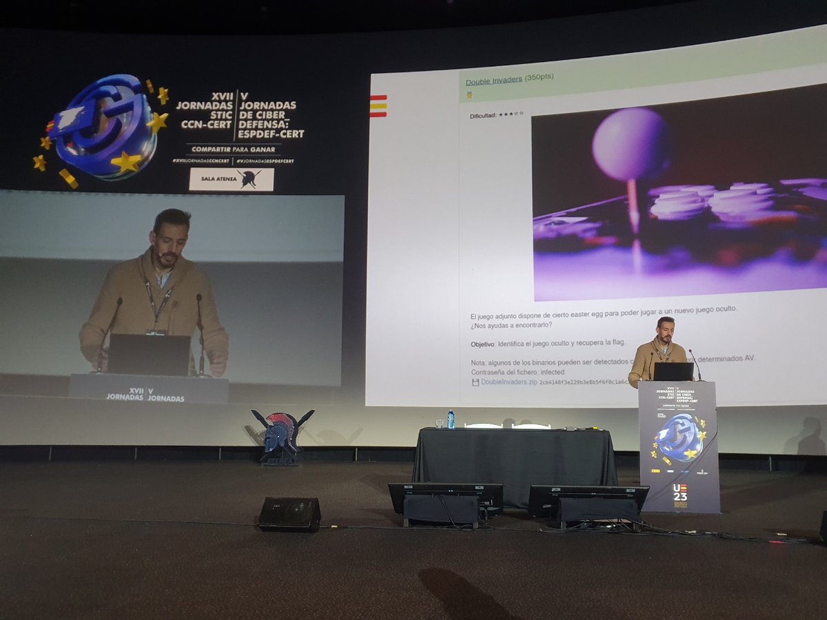 Dentro de las #XVIIJornadasCCNCERT #VJornadasESPDEFCERT que se están celebrando en #Madrid, está nuestro compañero Gonzalo Jiménez charlando sobre "Derrotando a los invasores - Cómo vencer a Dart y Nuitka" <a href="/CCNCERT/">CCN-CERT</a> #ciberseguridad #ciberdefensa #seguridad #privacy