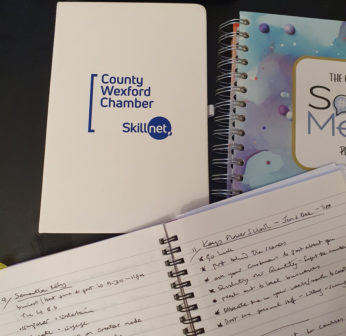 hiberniaroots's tweet photo. @SocialMediaIre  Going over my notes today! Picked up so many tips and tricks from all the speakers I will definitely take on board esp now I have a new planner for 2024! @SocialMediaDpt https://t.co/bSJZX2fv5Q