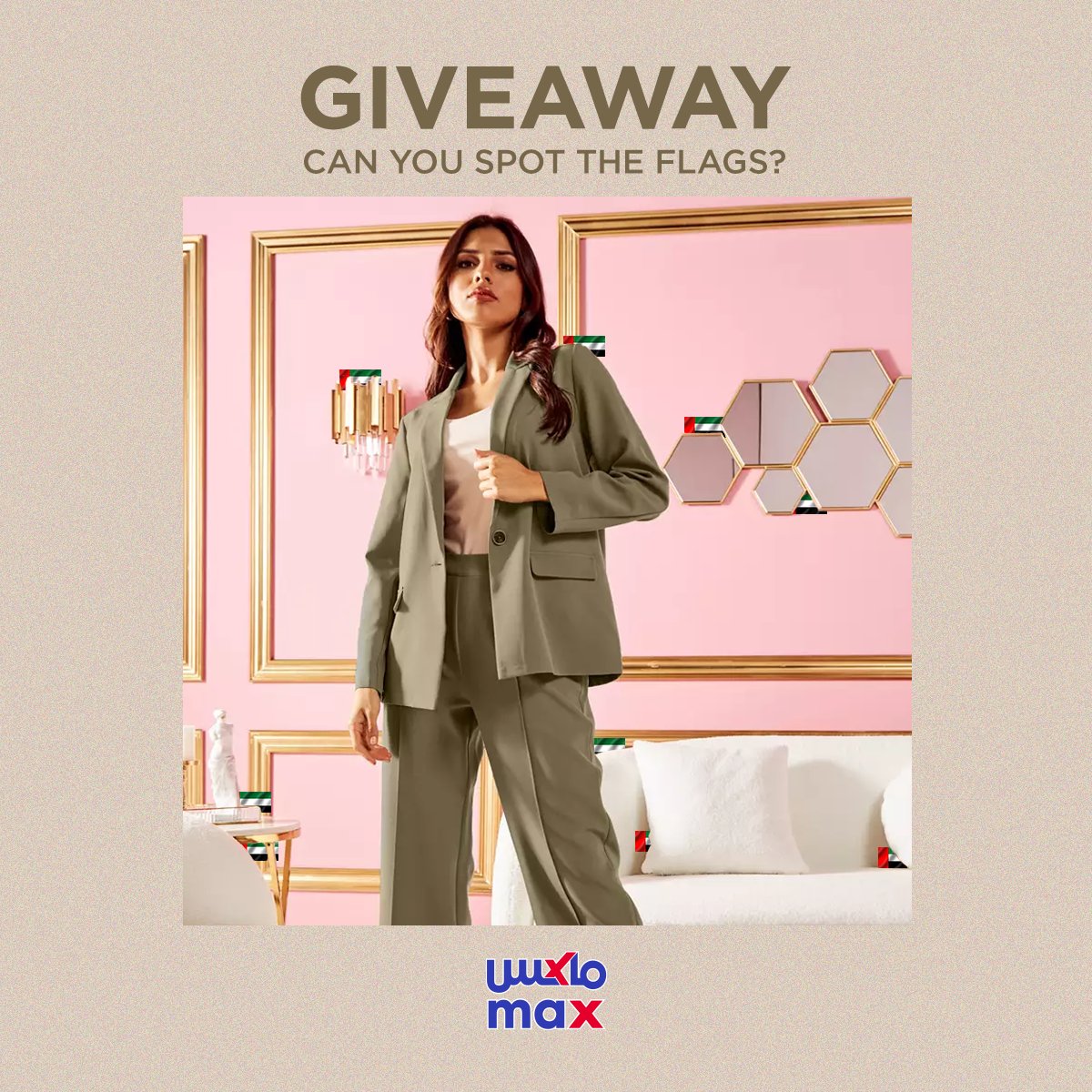 maxfashionMENA's tweet photo. Celebrate big with Max Fashion!

How many UAE flags can you count here? Let us know in the comments and stand a chance to win a AED 250 voucher.

* Valid for UAE residents only.

#MyMaxStyle #newcollection #newin #shopnow #fashion #trends #competition #UAE52 #UAEUnionDay https://t.co/GJze1cdF5V