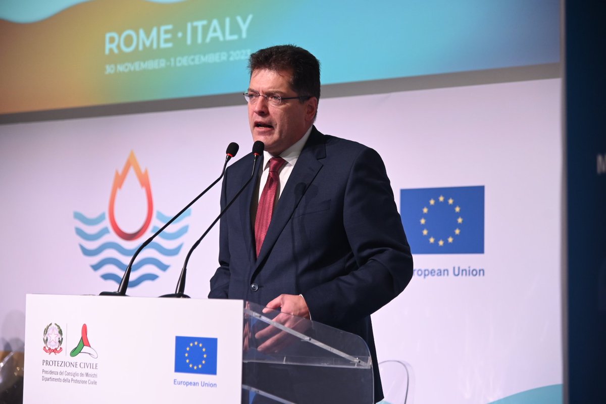 JanezLenarcic's tweet photo. In Rome today, with the 🇪🇺 civil protection family taking stock after a year of extreme weather events.
We can be proud that this year again we stood together.
But one thing is very much clear - we need to continue strengthening disaster resilience, at national and EU level. https://t.co/5PoiqUiX8D