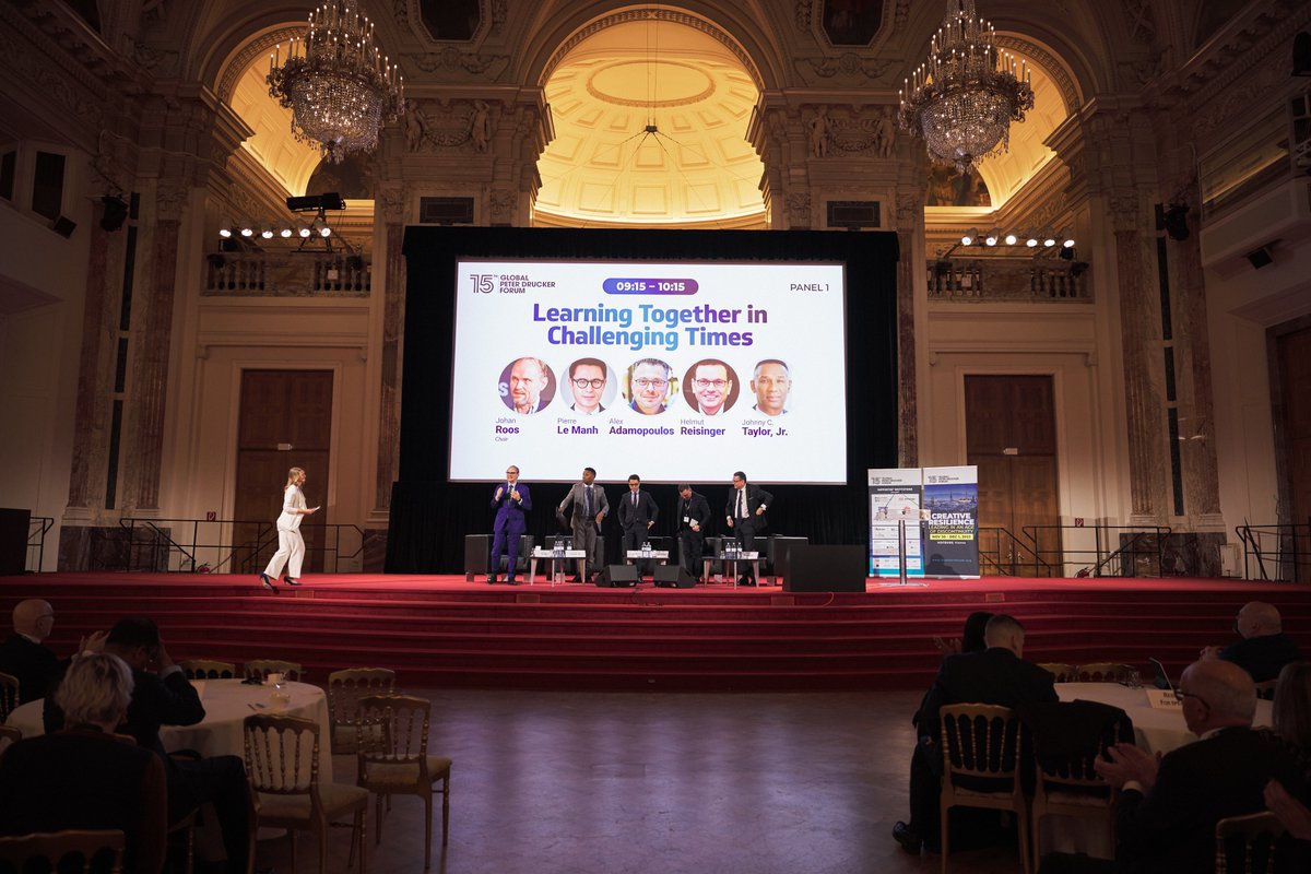 An enlightening start to the conference with Panel 1

Learning Together in Challenging Times led by

Johan Roos <a href="/Hult_Business/">Hult International Business School</a> 

Speakers:
<a href="/JohnnyCTaylorJr/">Johnny C. Taylor, Jr., SHRM-SCP</a>: <a href="/SHRM/">SHRM</a> 
<a href="/plemanh/">Pierre Le Manh</a>: <a href="/PMInstitute/">PMI</a> 
@a_adamopoulos: <a href="/emergn/">Emergn</a> 
<a href="/HelmReisinger/">Helmut Reisinger</a>
share their perspectives on collective growth.