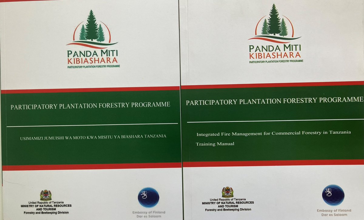 SLTaivalmaa's tweet photo. Start preventing forest fires now!
Integrated Fire Management for Commercial Forestry in Tanzania - Training Manual, in English &amp; Swahili: https://t.co/BvAQSUXZo8.

PFP2 funded by 🇫🇮 &amp;🇹🇿 #forestfire @Abbastz2  @deusdeditbwoyo @wizarayamaliasilinautalii https://t.co/KocNJCfgnE