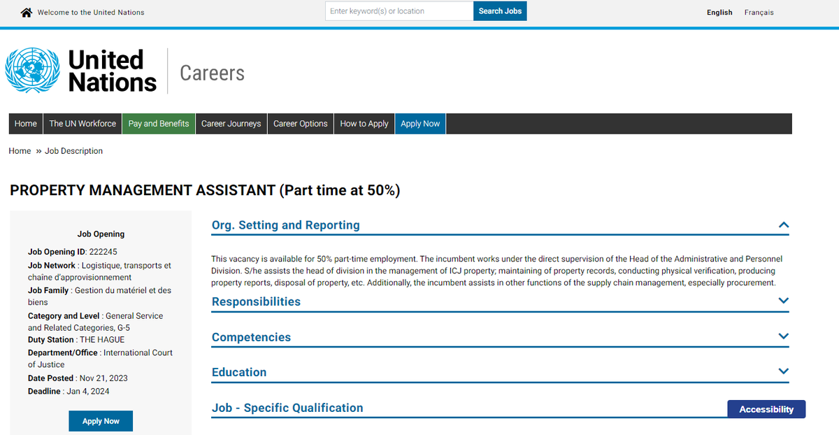 JOBS: the #ICJ is recruiting a Property Management Assistant (part time at 50%). Deadline for applications: 4 January 2024 tinyurl.com/4jx7cnu3 #property #inventory #supply #supplymanagement #logistics #job #vacancy