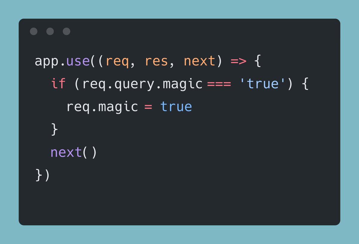thesleebit's tweet image. 5/7 You can even streamline conditional operations using middleware, controlling the flow like a wizard guiding the request&apos;s journey.

#CodeFlow #ExpressJS