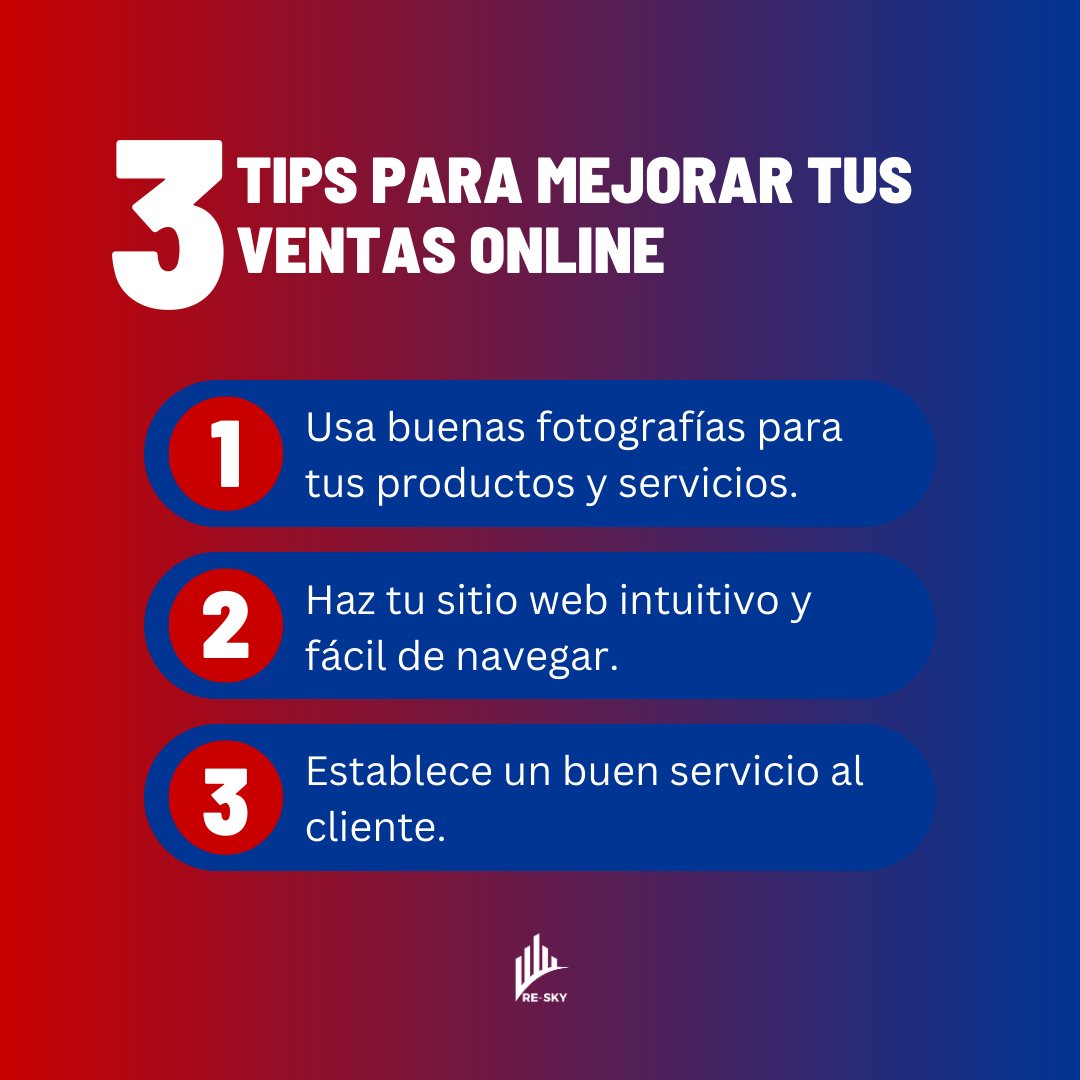 RESKY_2022's tweet photo. 🔝 3 tips para mejorar tus ventas online:
1. Usa buenas fotografías para tus productos y servicios
2. Haz tu web intuitiva y fácil de navegar
3. Establece un buen servicio al cliente
👉 https://t.co/GtvmfCiC45👈
💥¡Síguenos en redes!
#resky #comunicación #innovación https://t.co/GwpYLxDv3z
