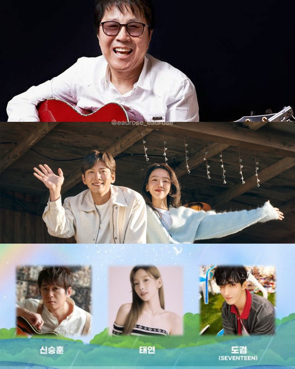 eaurose_eaurose's tweet photo. The first 3 remake songs for  #WelcometoSamdalri OST were selected by singer #ChoYongpil (a living legend in Korean music industry) himself

#TAEYEON will sing “Dream” 
#DoKyeom will sing “Short Hair”
#ShinSeungHoon will sing “Reunion of Memories”

#JiChangWook #ShinHaeSun https://t.co/ffk6mJDzDy