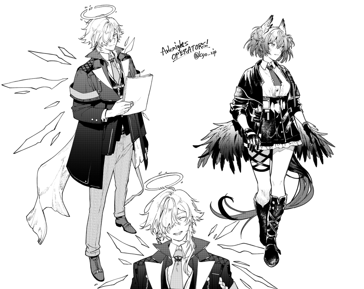 kyo_zip's tweet image. ４コマのはみ出た絵 
#アークナイツ #OPERATORS #オペレーターズ