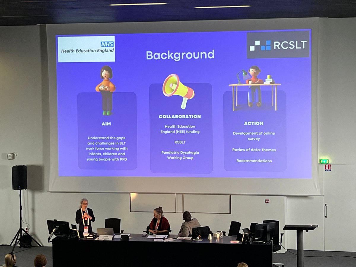 SLTLoulou's tweet photo. A privilege to share poster &amp; short presentation on recent @RCSLT #paediatric #dysphagia #SLT workforce review @_ESSD_ So many incredible colleagues from UK &amp; globally sharing their contributions to #PFD evidence base 🩵 #pedsrock #PFD #mysltday https://t.co/bk8m7frciY