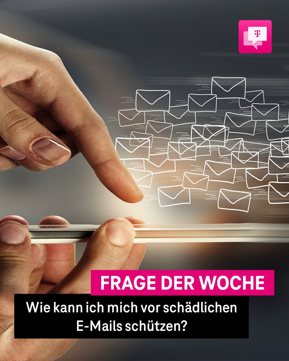Telekom_hilft's tweet image. #Trojaner, #Viren &amp;amp; #Schadsoftware klopfen am häufigsten an die Tür eures E-Mail-Postfachs. Trotzdem müsst ihr sie reinlassen, damit sie Schaden anrichten können. Mit diesen Grundregeln schützt ihr euch vor ungebetenen Gästen. Unsere #FragederWoche: 🔗 telekom.com/de/konzern/dat…