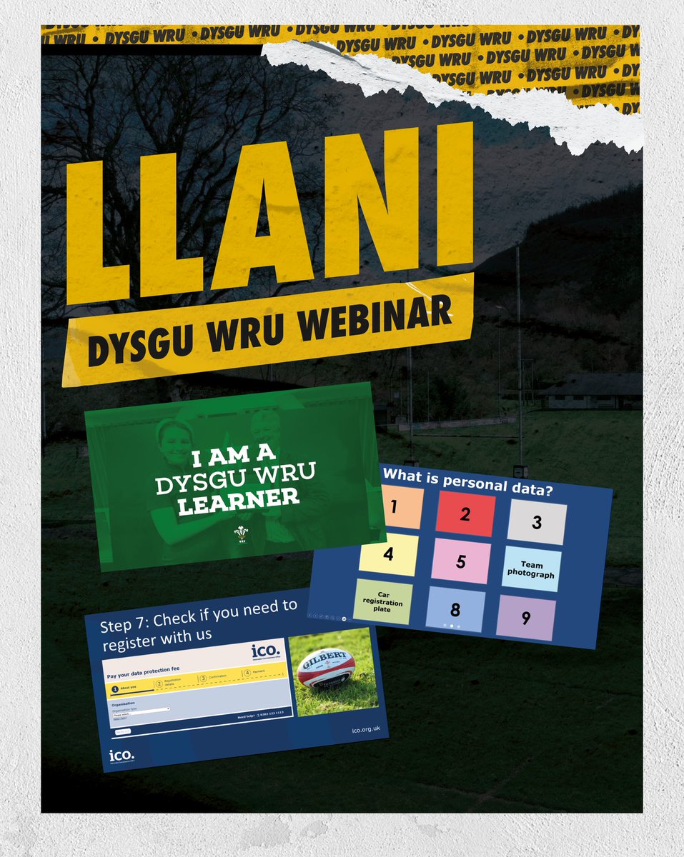 Last night we attended an interesting and informative WRU webinar on GDPR & data protection compliance as part of the @WRU_Community Dysgu WRU initiative. We are looking forward to the next week’s session which is on good governance at our club! #DysguWRU | #AlwaysLearning