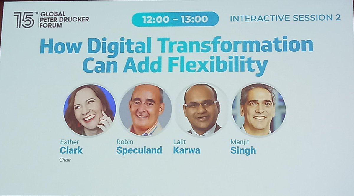 Get ready for the second interactive session with <a href="/ClarkEsther/">Esther Clark</a>, Lalit Karwa, Robin Speculand and <a href="/TCS_Europe/">Tata Consultancy Services - Europe</a>, Manjit Singh <a href="/emergn/">Emergn</a>
