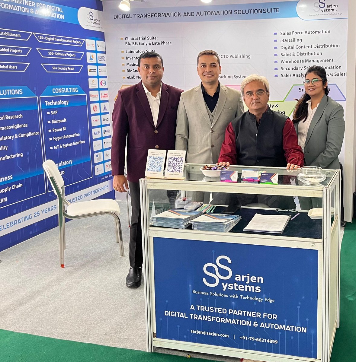 SarjenSystems's tweet photo. Had an amazing opportunity at @CPhIIndia to meet pharma professionals and discuss digital transformation &amp;automation strategies with them. Our team showcased our advanced technological solutions that are tailored to benefit businesses.
#CPHII2023 #pharmaceuticals #tech https://t.co/Sinib2EE3W