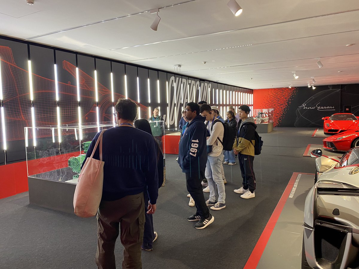 marco__lecci's tweet photo. Exciting Day for @MonashBusiness Students! 🏎️ Today, our bright minds explored the iconic Ferrari Museum in Maranello, Italy. A perfect blend of branding excellence, cutting-edge technology, and innovation. 
Shaping the business leaders of tomorrow! @MonashUni 🇮🇹 https://t.co/WOw9zwbC2L