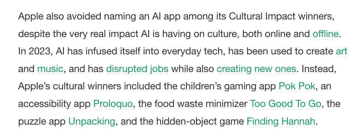 2 pic. Apple and Google avoid naming ChatGPT as their 'app of the year,' picking AllTrails and Imprint instead https://t.co/NHQNZaX5PI https://t.co/A9I8ZDLWyu