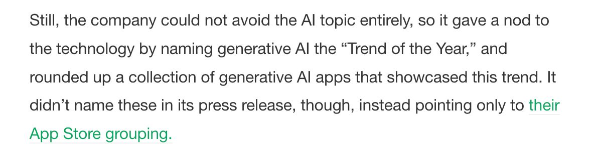 3 pic. Apple and Google avoid naming ChatGPT as their 'app of the year,' picking AllTrails and Imprint instead https://t.co/NHQNZaX5PI https://t.co/A9I8ZDLWyu