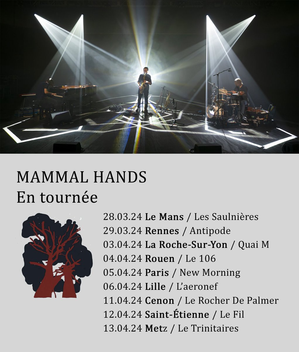 Salut dear friends! 
We’re really looking forward to heading back out to France next year :)
Tickets are now available at mammalhands.com
À bientôt!!

📸 by Lloyd Winters
<a href="/Anteprimaprod/">Anteprima</a> 
<a href="/gondwanarecords/">Gondwana Records</a>