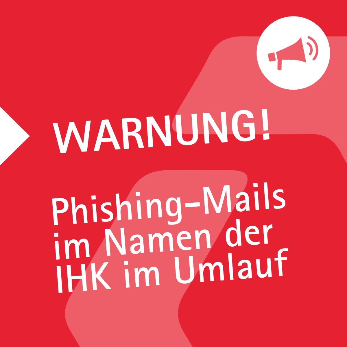 ⚠ 𝗔𝗰𝗵𝘁𝘂𝗻𝗴! #𝗔𝗰𝗵𝘁𝘂𝗻𝗴! ⚠
Es sind neue betrügerische E-Mails im Namen der #IHK im Umlauf! Die #Phishing-Mails zur "Aktualisierung der Unternehmensdaten" sind mit einem IHK-Logo versehen und mit "IHK" unterschrieben. 👉 mittlerer-niederrhein.ihk.de/de/oeffentlich…

#Betrug #Warnung